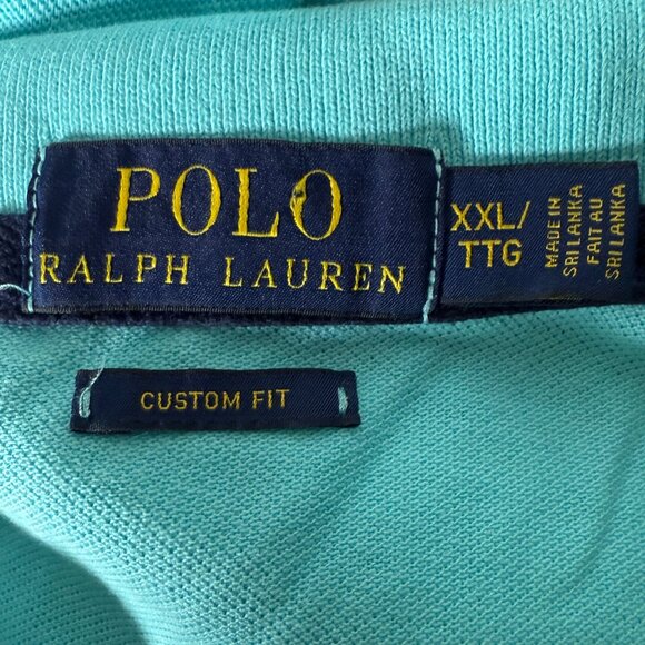 Polo Ralph Lauren Country Riders & Jockey Club Big Pony Polo Shirt Aqua Sz XXL - Picture 2 of 9